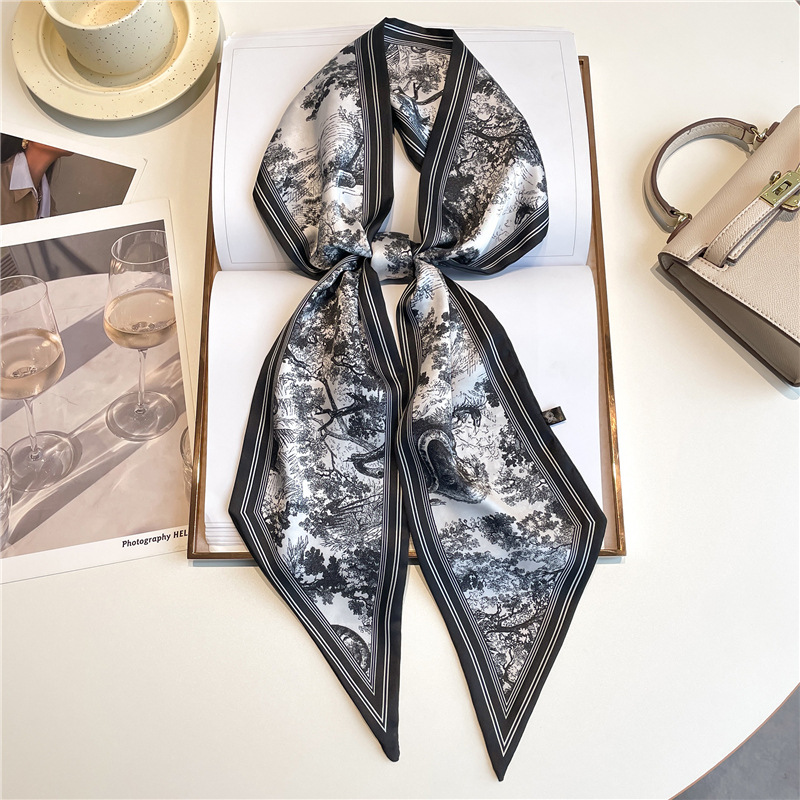 Ascot Neck Scarf - Luksusowe długie apaszki, cienkie opaski do