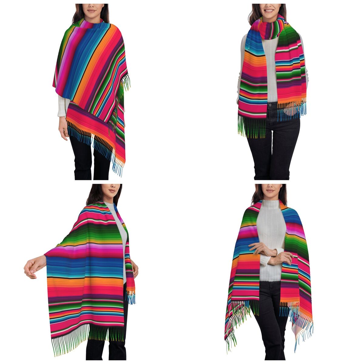 Meksykańska narzuta w paski Fi – Woven Scarf Blanket recenzja i cena