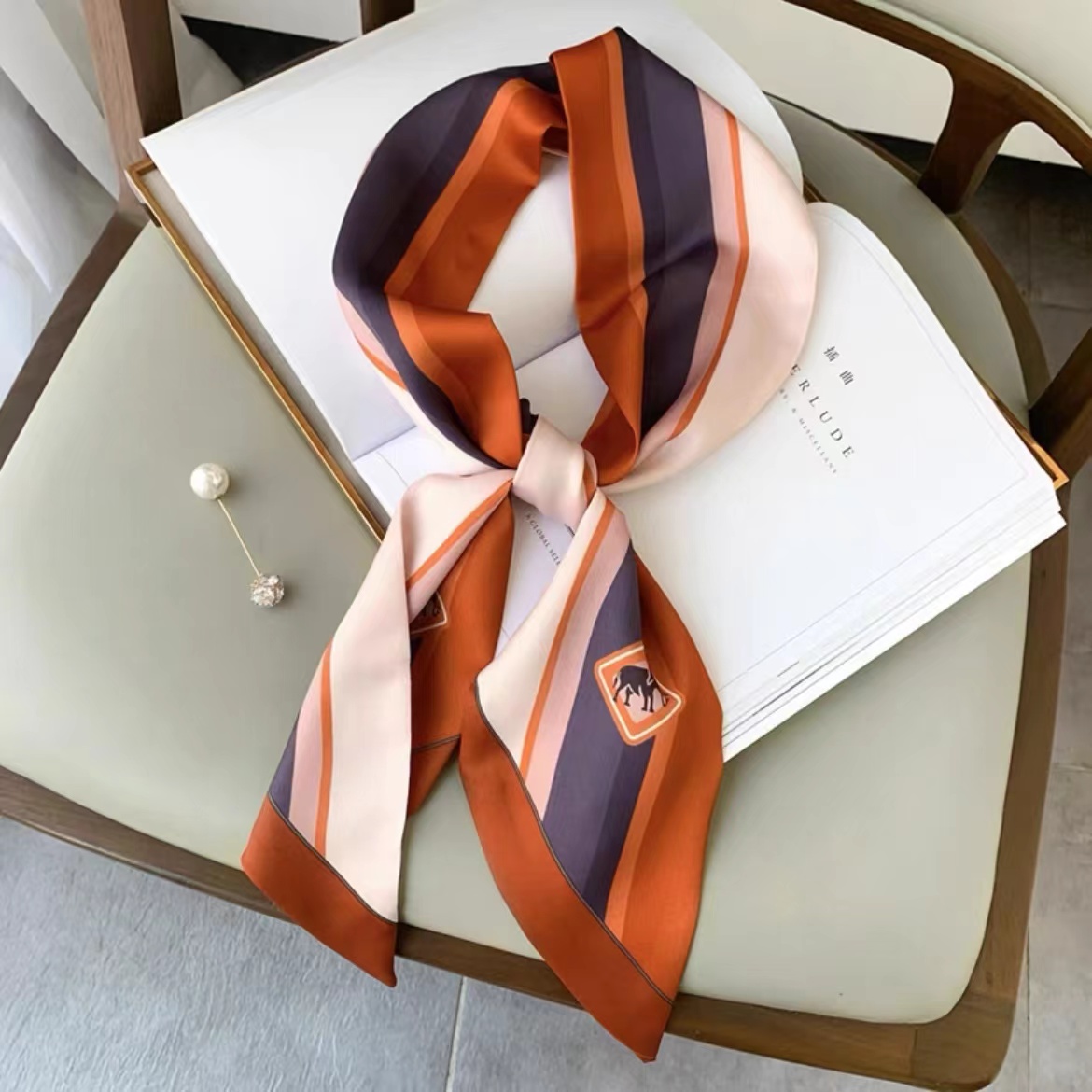 Luna & Dolphin kobiety szeroki – Silk Tie Striped recenzja i cena